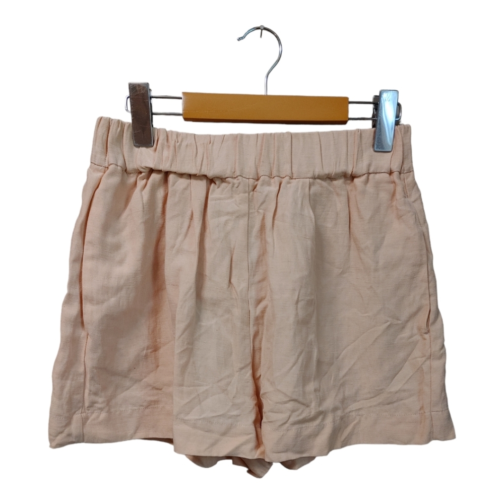 H&M Peach Linen Blend Pull On Shorts Size 4